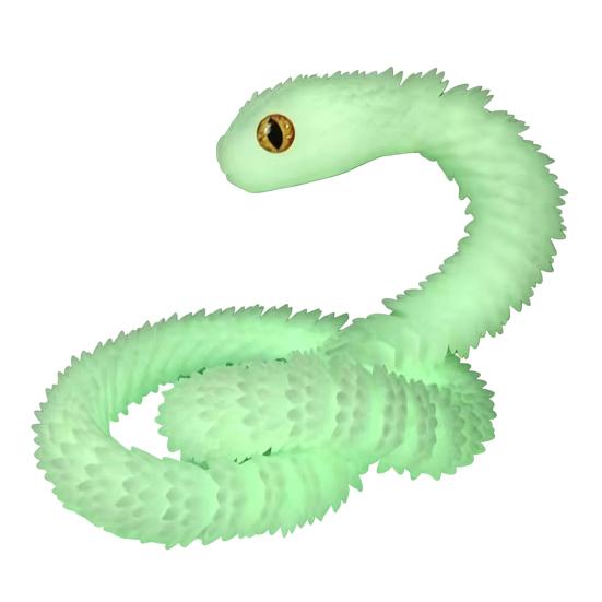 Movable Joints Snake Figurine 3D Printed Articulated Toy, Flexible Jointed Statue Figurine, Realistic Fidget Toy for Desk Decor