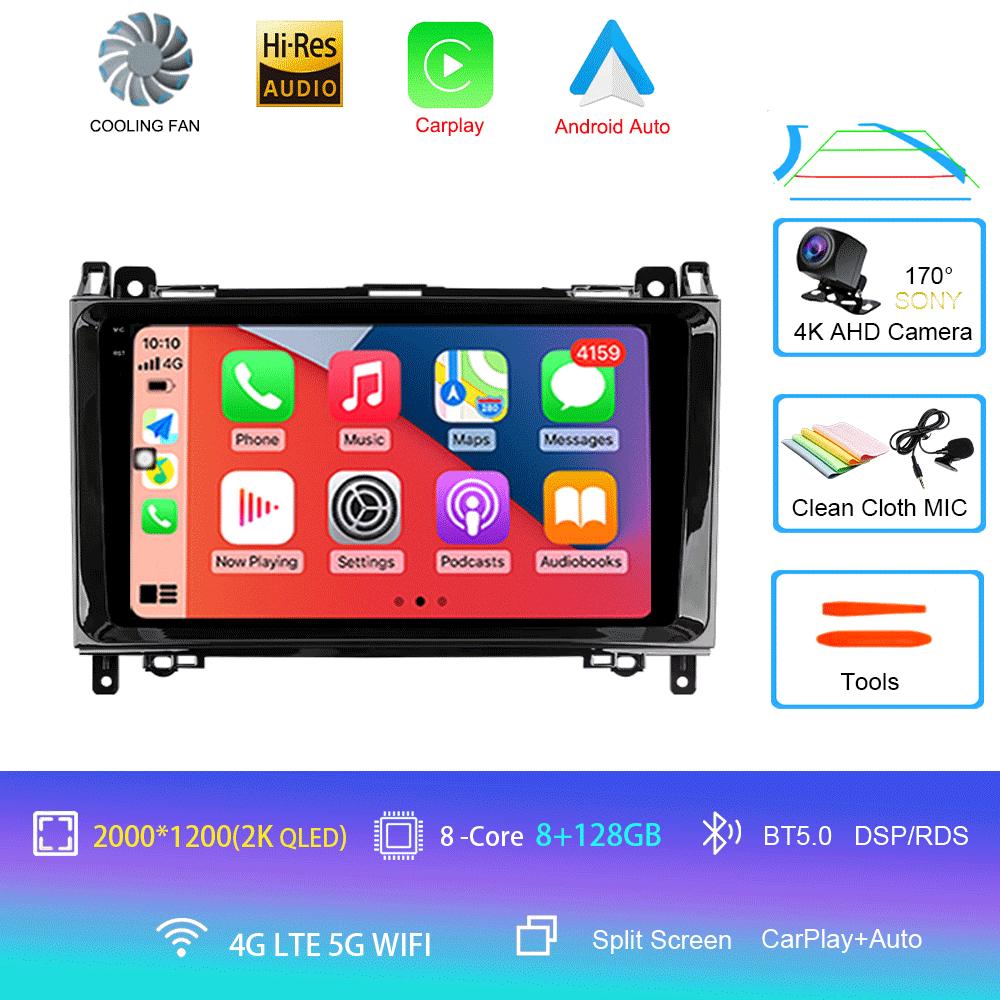 Radio auto Android 14 pentru Mercedes Benz B200 Sprinter W906 W639 AB Class W169 W245 Viano Vito Player Multimedia 2 Din Stereo DSP
