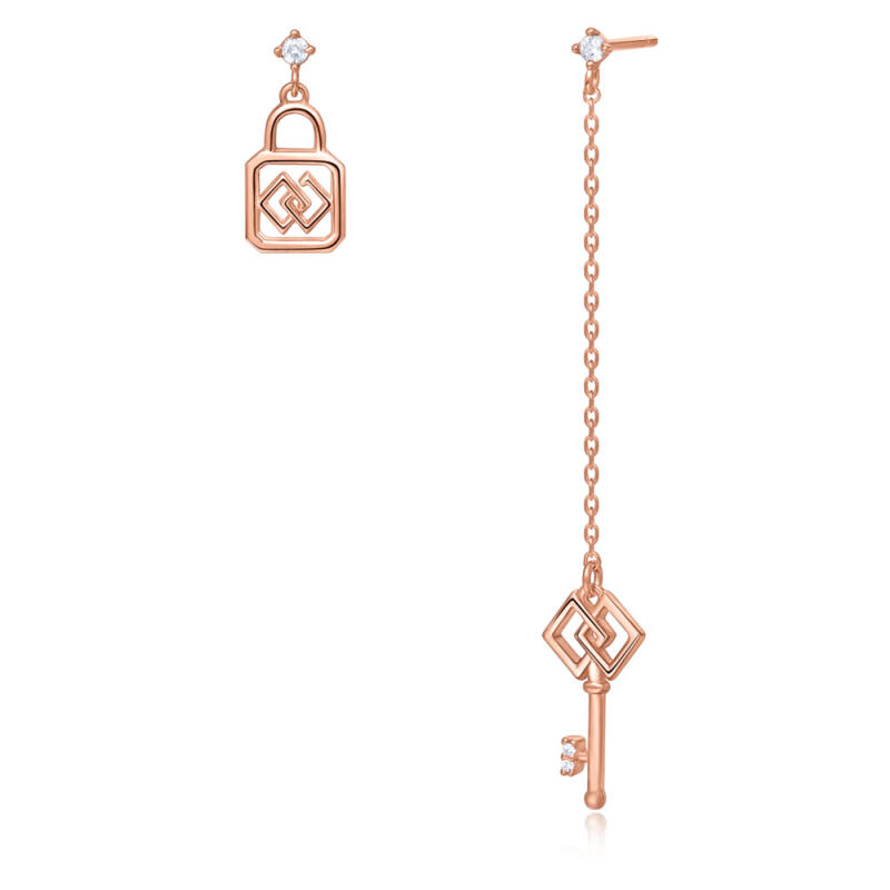 

Silver 925 Diamant Laclet Uneven Drop Earrings Silver