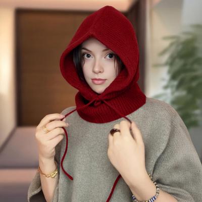 Cappello a Sciarpa Colore Unico Cinghie Regolabili Cappello Invernale a Maglia Protezione Testa Collo Orecchie Accessori per Clima Freddo