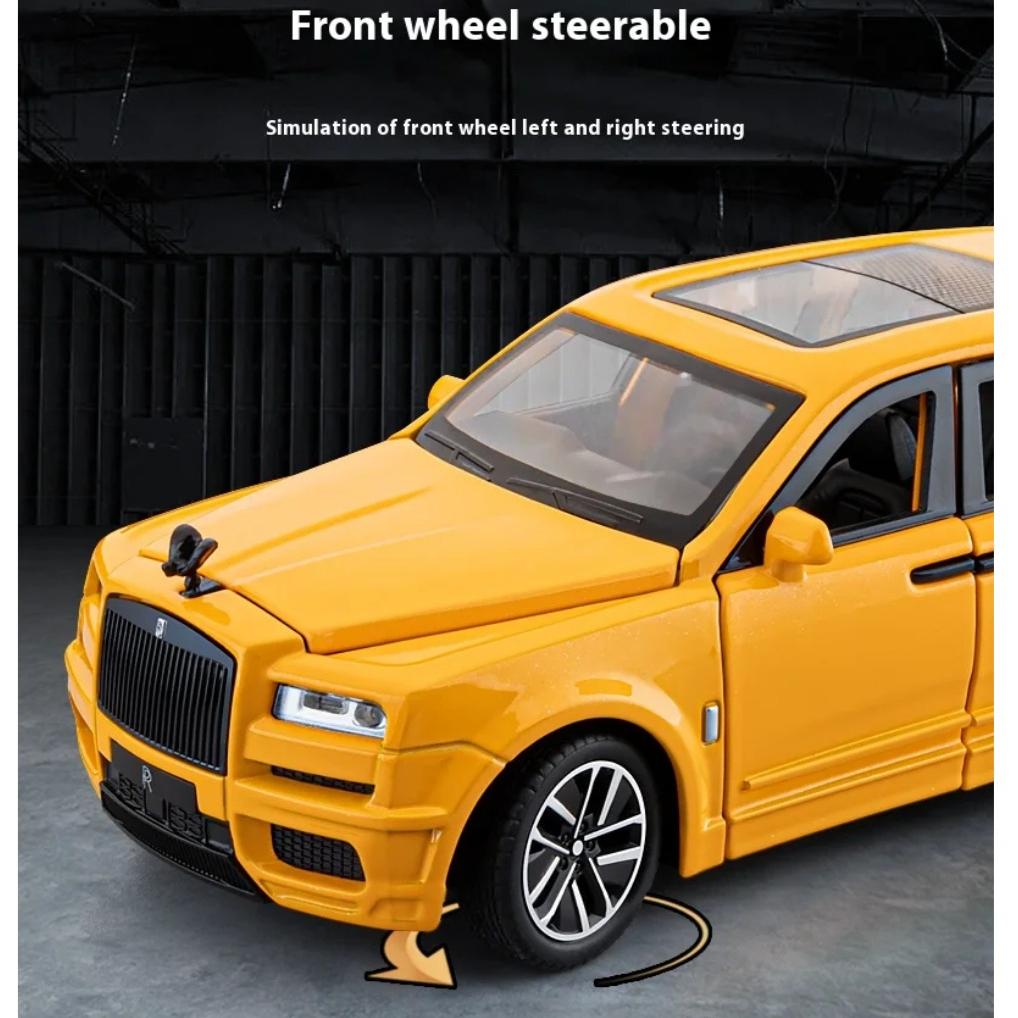 1/32 Scale Rolls Cullinan SUV Alloy Luxy Car Model Diecast Metal Toy Vehicles Car Model Sound and Light Simulation Children Gift