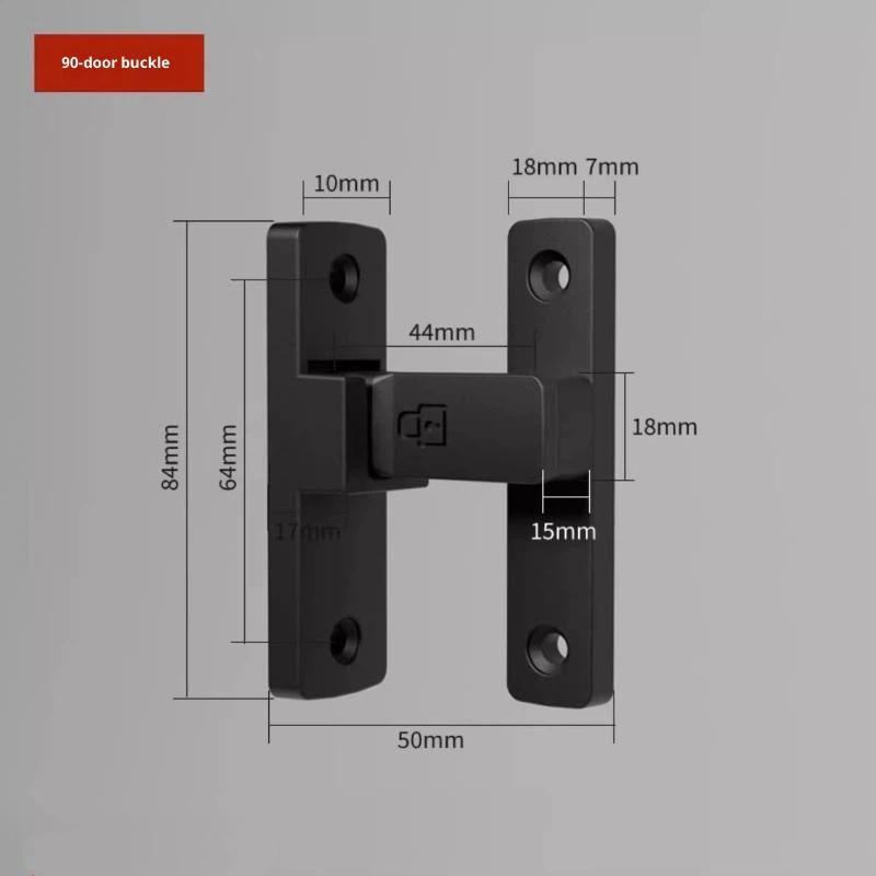Latch Deadbolt Indoor Non-Punch Door Lock Bathroom Sliding Door Buckle Sliding Door Snap Old-Fashioned Surface-Mounted Room Door