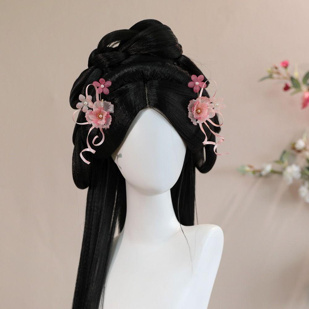 Bow Flower Hairpin Tassel Chinese Style Hair Clip Hanfu Hair Accessories Summer Accessories