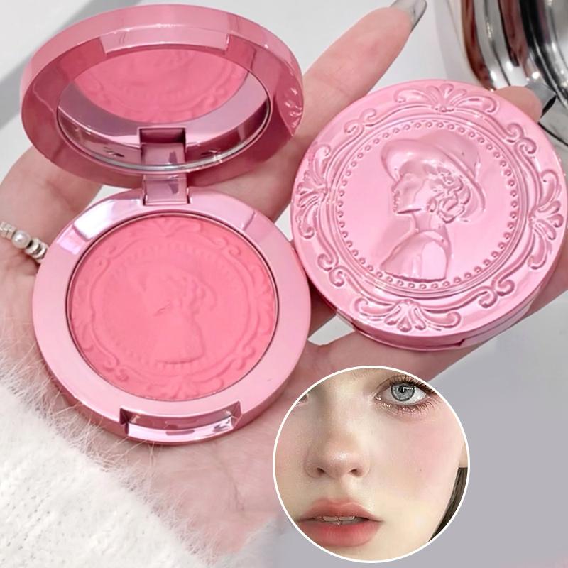 1PC Three dimensional relief mist Color blush natural tender delicate hold makeup low saturation female blush cream