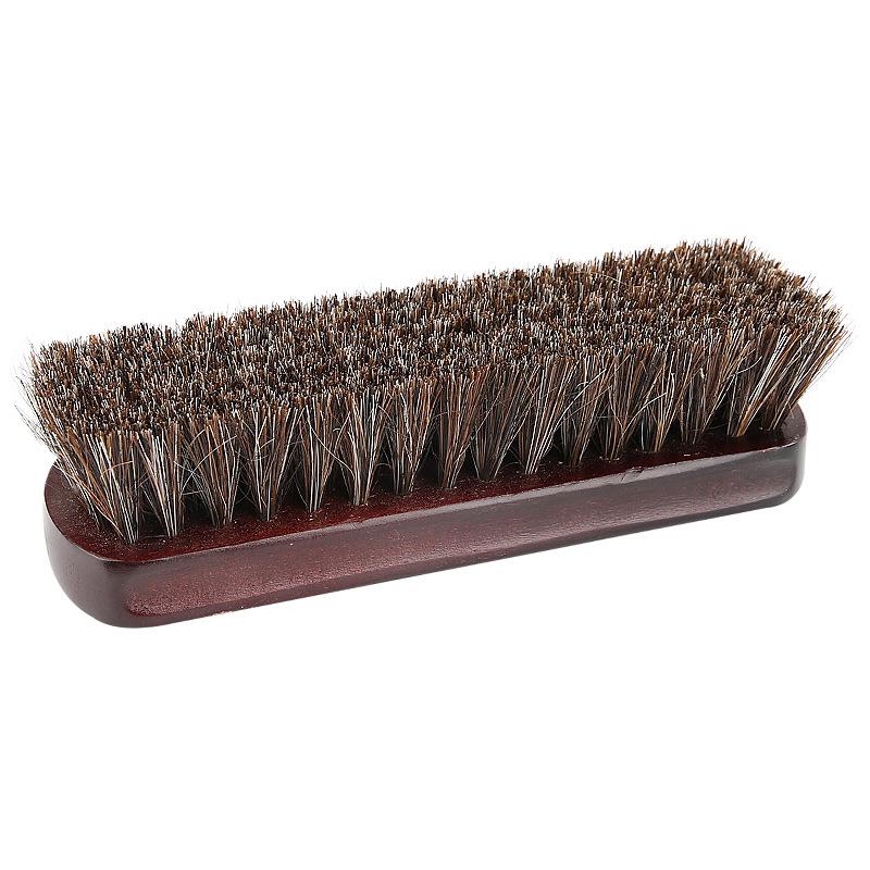 Large Red Horsehair Brush - Soft Bristle for Leather Shoe and Clothes Care