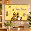 Custom Name Rilakkuma 5D Diamond Painting Personalized Full Drill Diamond Art Kit Gift