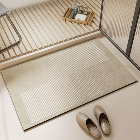 Japanese-Korean Minimalist Diatom Mud Bath Mat - Water-Absorbent, Non-Slip Entryway Floor Mat