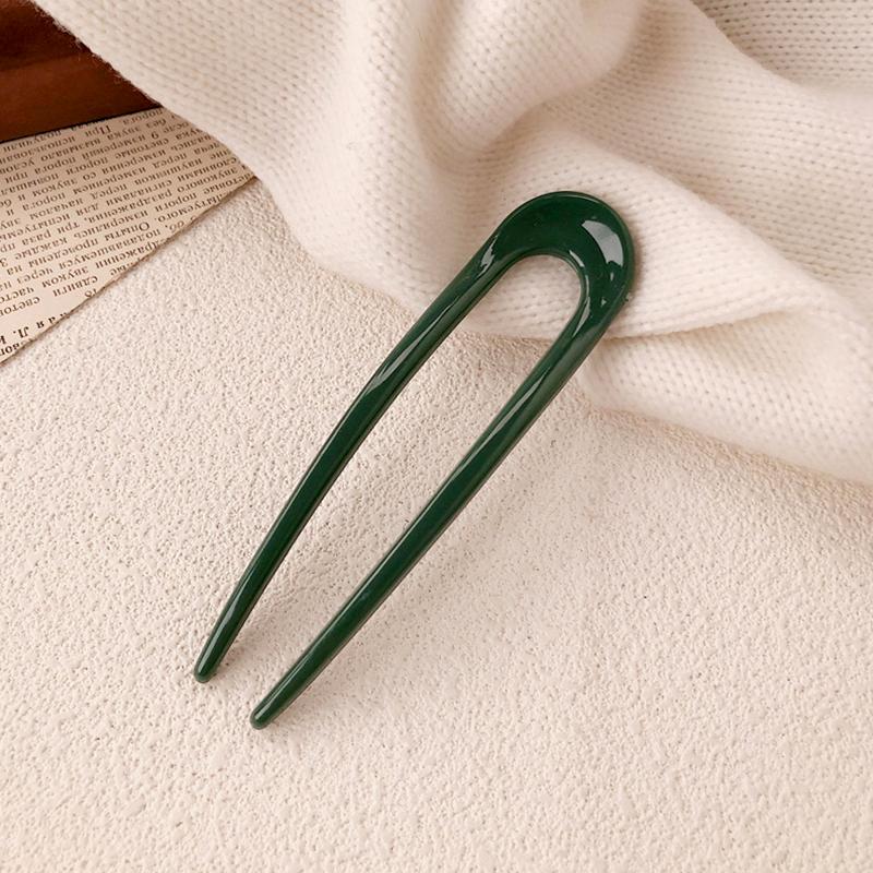 1Pc U-shaped Minimalist Hairpin Fashion Hair Sticks Women's Plastic Women Headwear Accessories