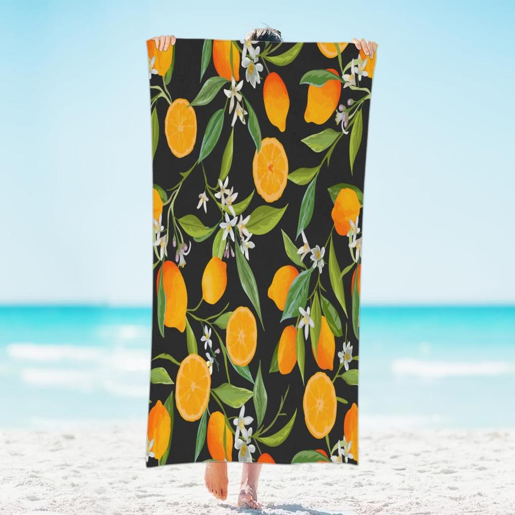 Microfiber Fruit Beach Towels Sand Free Quick Dry Lightweight Travel Bath Towels Large Oversized,Sweet Watermelon Pool Towels