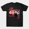 Men Black Print T-shirt Sum 41 No-Cut Transfer Paper Print Cotton Tshirt