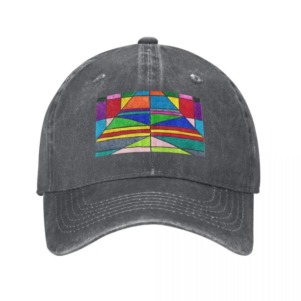 Geometric Colors Baseball Cap Sun Hat For Children Trucker Cap Beach Bag Golf Wear Womens Hats Unisexs