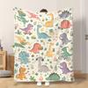 1 Flannel Throw Blanket Cute Dinosaur Life Scene 61 Shawl Blanket Nap Blanket Sofa Blanket Lightweight Soft Comfortable and Warm S