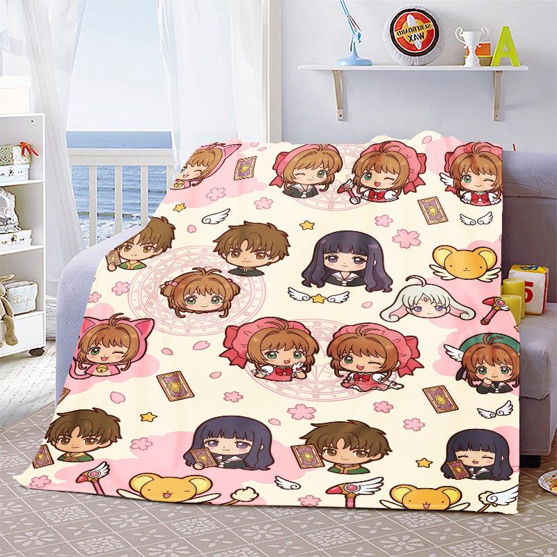 Cardcaptor Sakura Cozy Blanket Flannel Throw Soft Warm Lightweight Bed Sofa Blanket for Home Decor -QJY