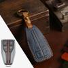 Handmade Car Key Cover, Suitable for Red Flag Key Bag H5H7H9Hs7Hs9 First-layer Crazy Horse Leather Key Cover.