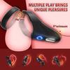 Doppelring Vibrations-Cockring Ejakulationsverzögerung Penisring für Männer Perineum-Stimulator Sexspielzeug für Paare Spiel