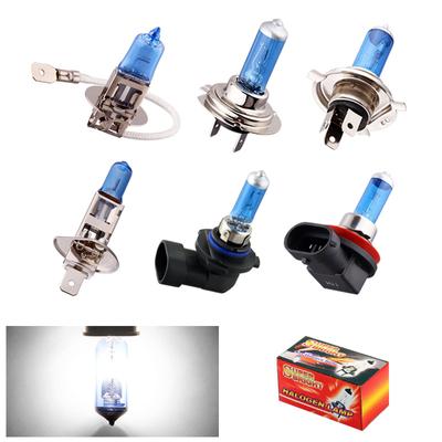 1Pc H1 H3 H4 H7 H8 H9 H11 HB3 HB4 9006 55W/100W 5000K Super Bright White Car Light Halogen Lamp Bulb Car Styling Headlight Fog Lights