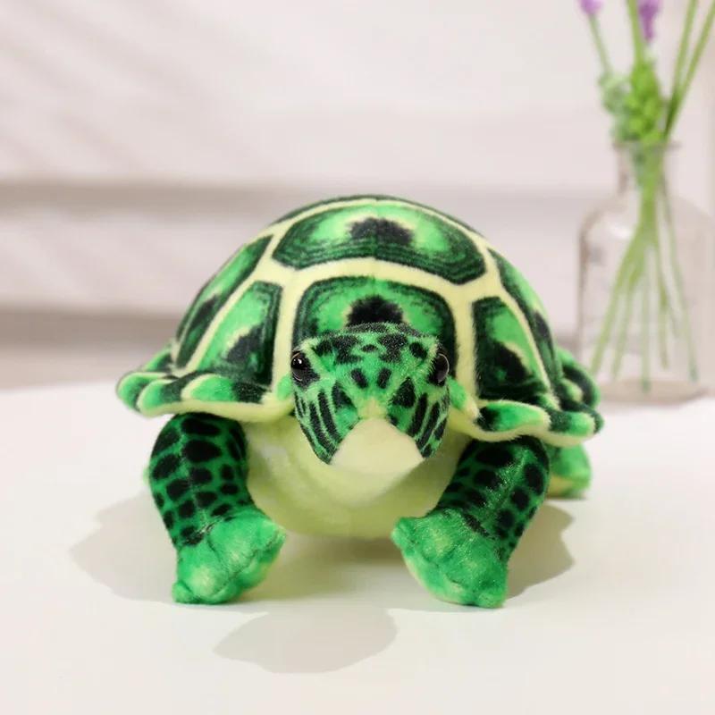 Kids Toys Cute Baby Super Green Simulation Stuffed Tortoise Realistic Sea Turtle Animal Plush Baby Toy Gift Hot Sale Home Decor