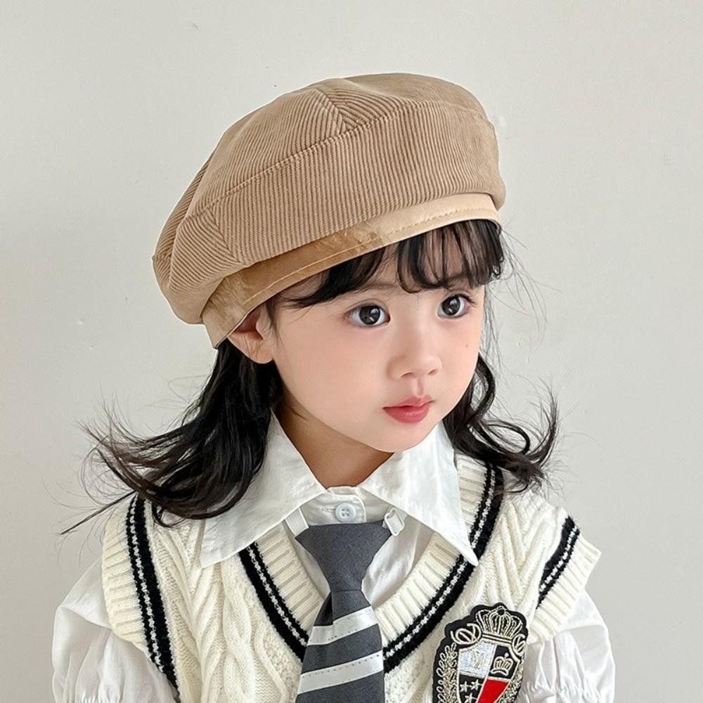 Spring Autumn Beanies Cap Korean Painter Hats Retro Baby Beret Boys Girls