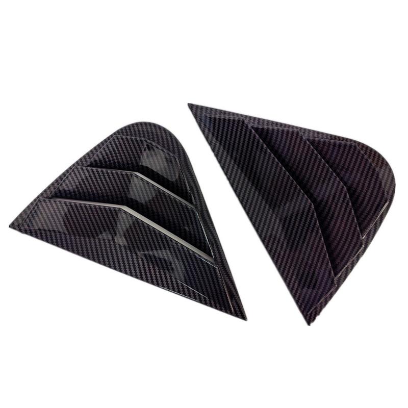 For Seat Ibiza 2008 2009 2010 2011 2012 Car Rear Louver Window Side Shutter Cover Trim Sticker Vent Scoop ABS Carbon Fiber ABS