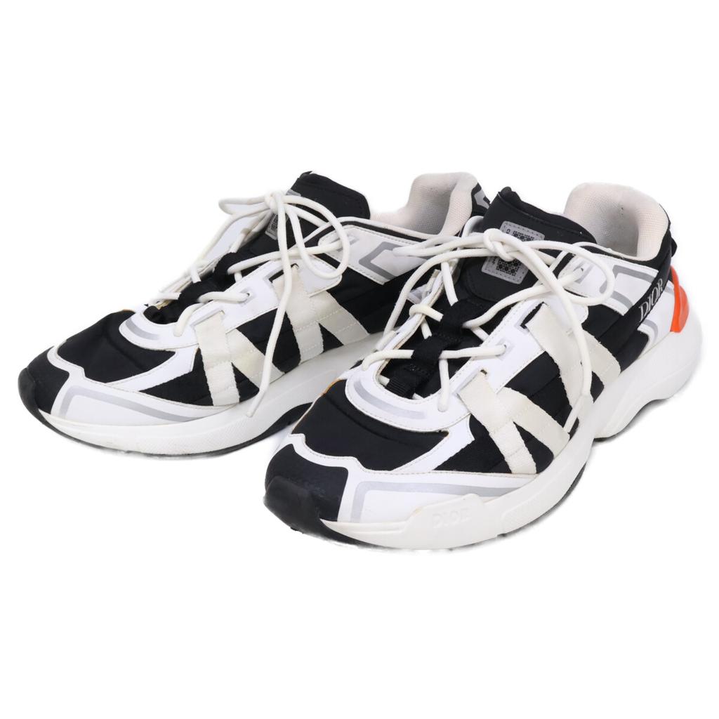 Dior B24 RUNTEK Runtec Seitenlogo Low Cut Schuhe 43 Weiß / schwarz Gebraucht