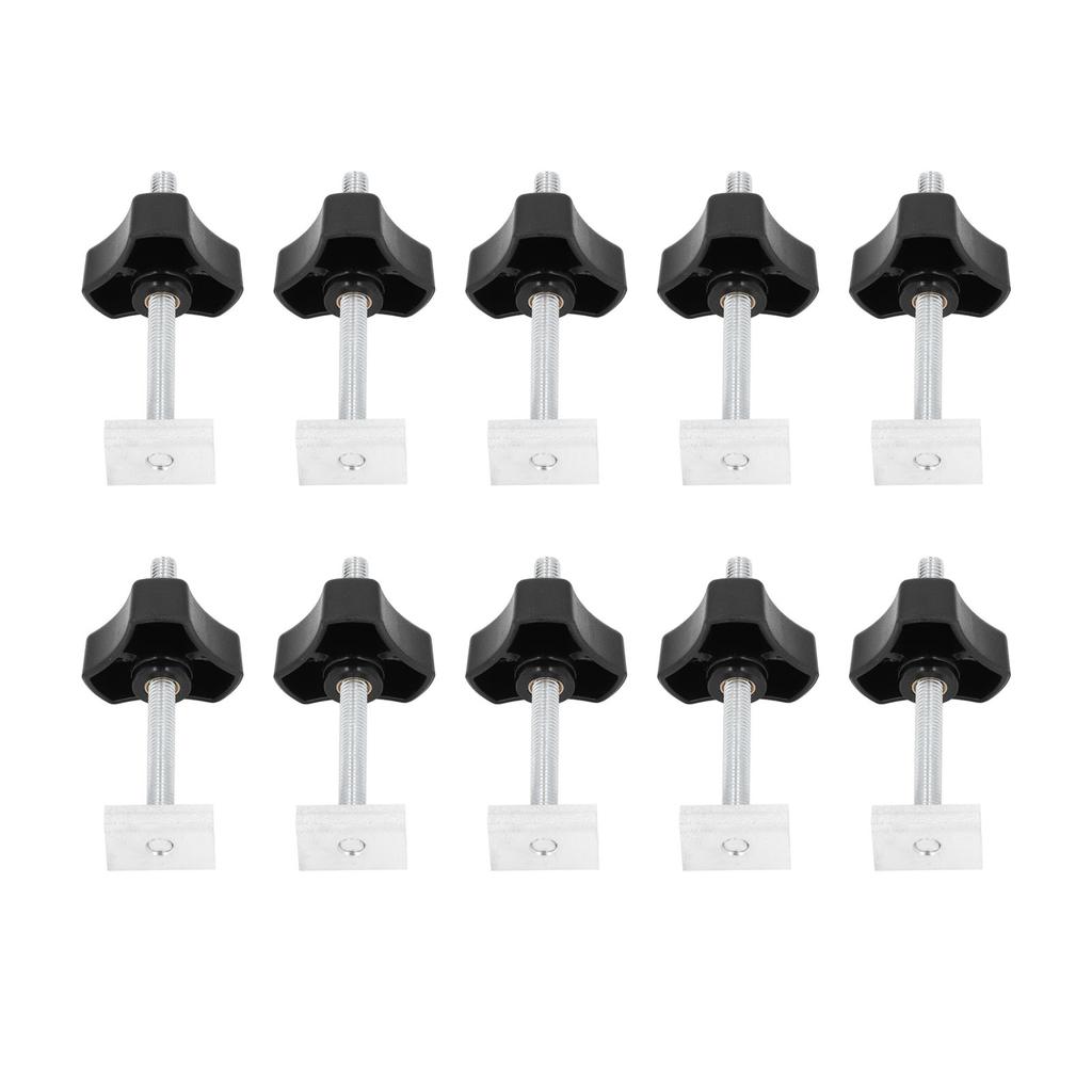 10 Set T Track Kit Woodworking Slider Bolt Knob Accessories Stainless Steel Jigs Fixtures