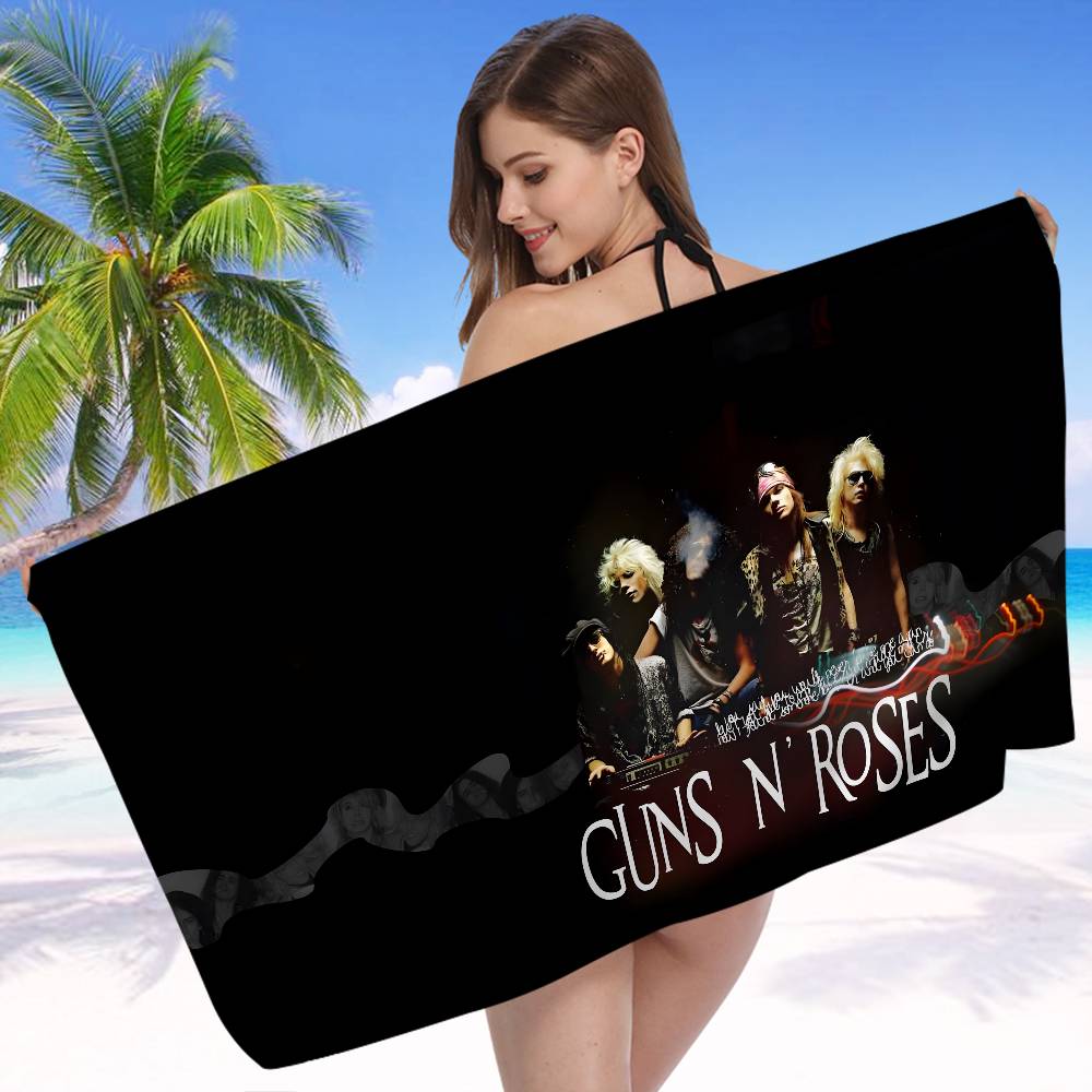 G-Guns N R-Roses Rock Anime Beach Swimming Towel Soft Absorbent Washcloth Children's Gifts for Kids Travel Camping Gym