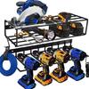 Power Tool Organizers Wall Mount Metal Shelf Holder Utility Storage Rack Drill Holder for Husband