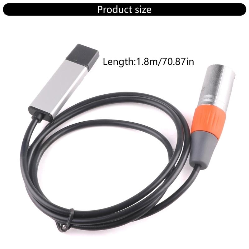 USB To RS485 3Pin Cable for Stage Lighting Control with FT232RL Chip for Fast Speed Data Transfer 180cm 70.87in
