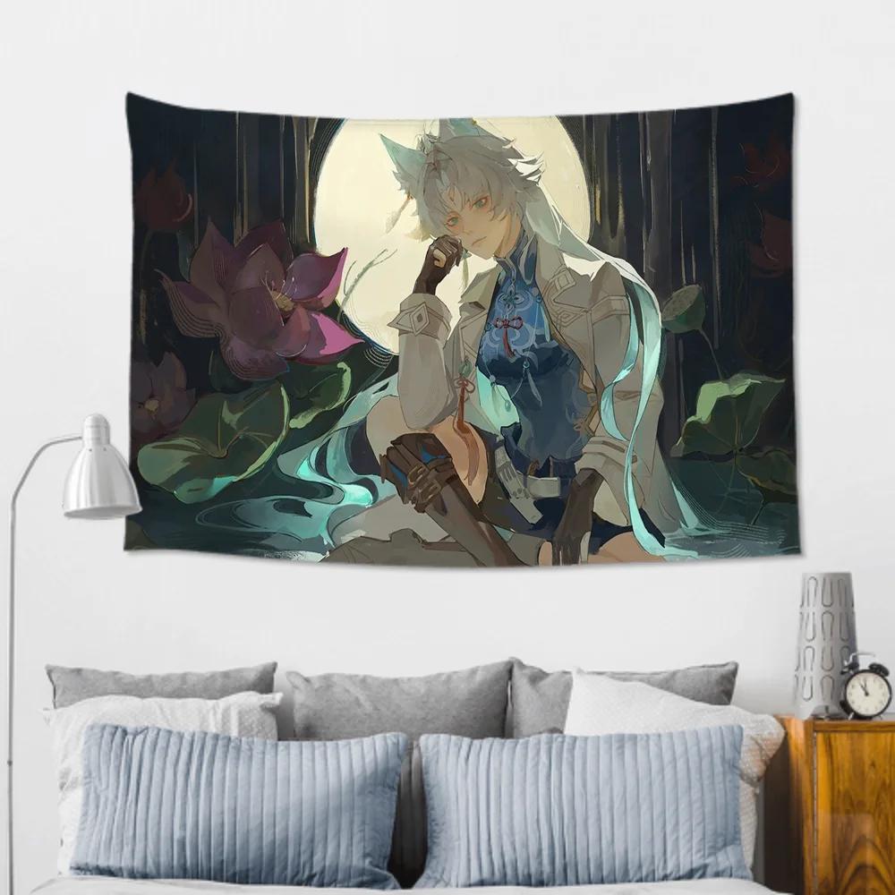 Feixiao Anime Game Honkai Star Rail Tapestry Room Decor Wall Cloth Party Hanging Background Room Decor Baby Room