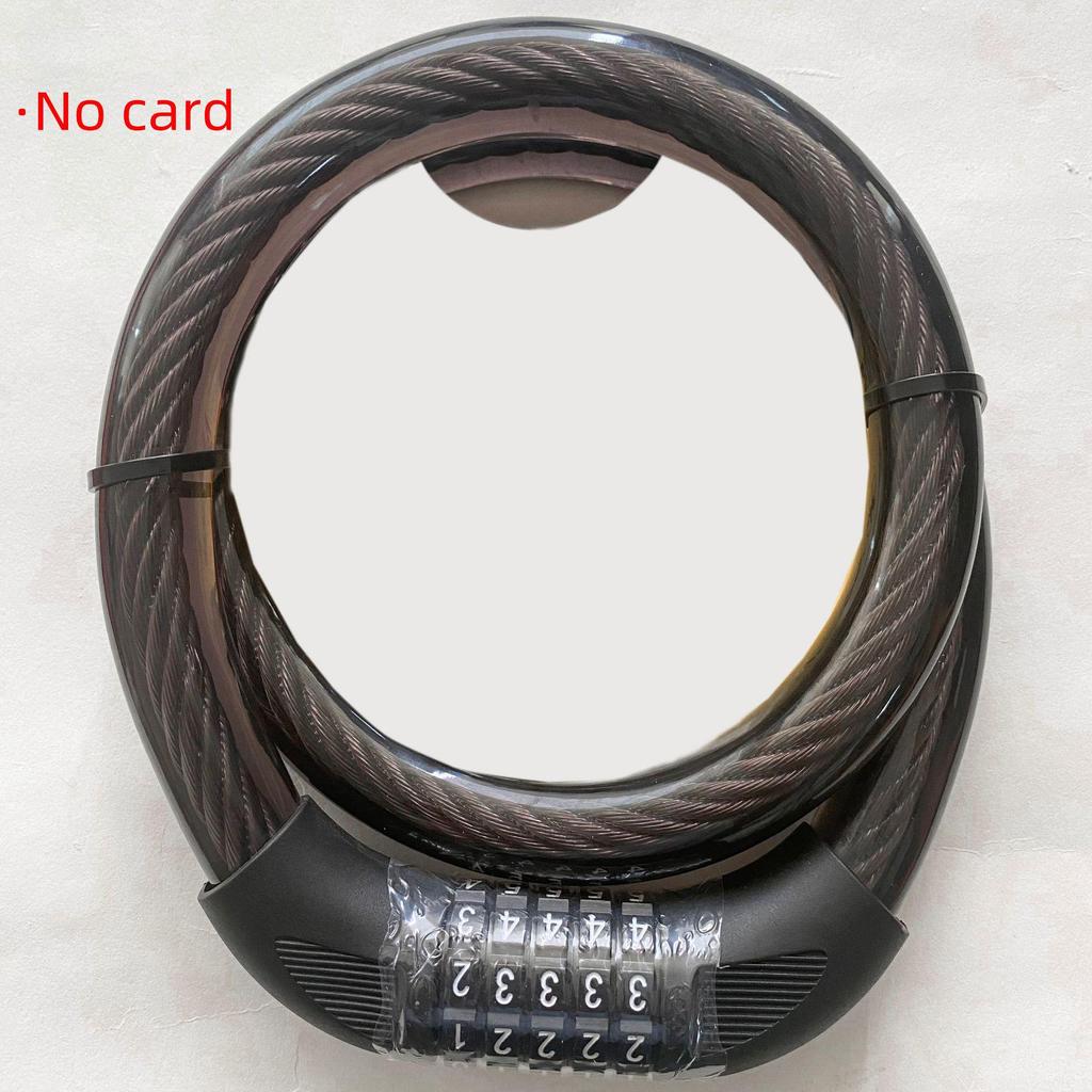 Five-Digit Combination Anti-Theft Steel Cable Lock for Bicycles and Helmets