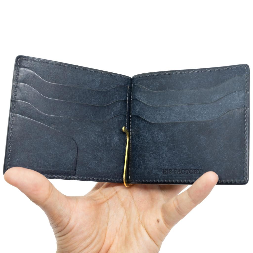 His Factory Money Clip with Coin Purse (Navy)