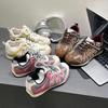 Thick-soled 2025 summer fashion sports shoes mesh versatile color matching casual shoes breathable Internet celebrity trend dad shoes women