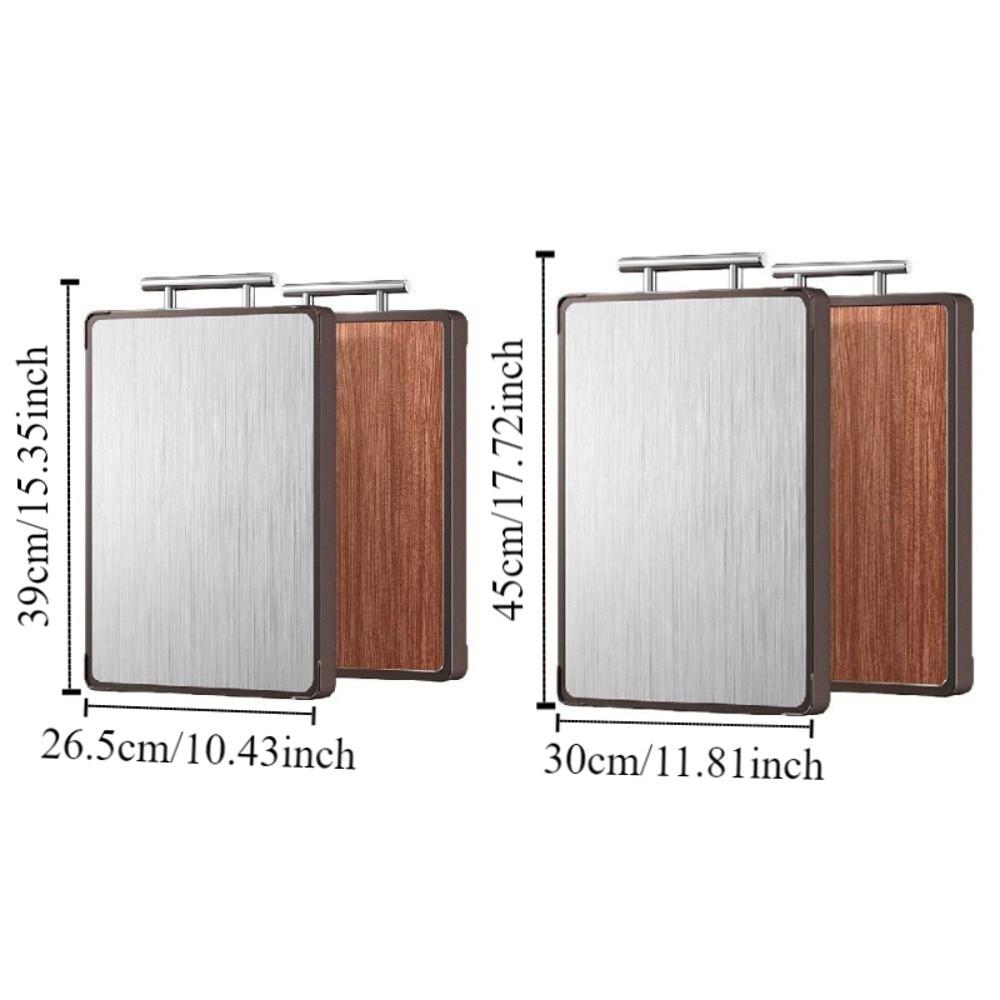 Anti-Bacterial Wood Chopping Board Anti-Slip Stainless Steel Cutting Board  Home