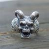 European and American Punk Retro Pointed Devil Skull Ring Sheep Head Ring
