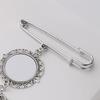 Wedding Bouquet Photo Charm Diy Pin Making Wedding Charm Oval Aluminum Sheet Photo Frame Brooch Pendant