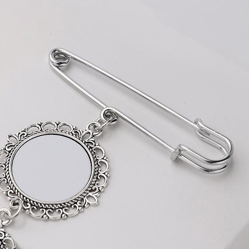 Wedding Bouquet Photo Charm Diy Pin Making Wedding Charm Oval Aluminum Sheet Photo Frame Brooch Pendant