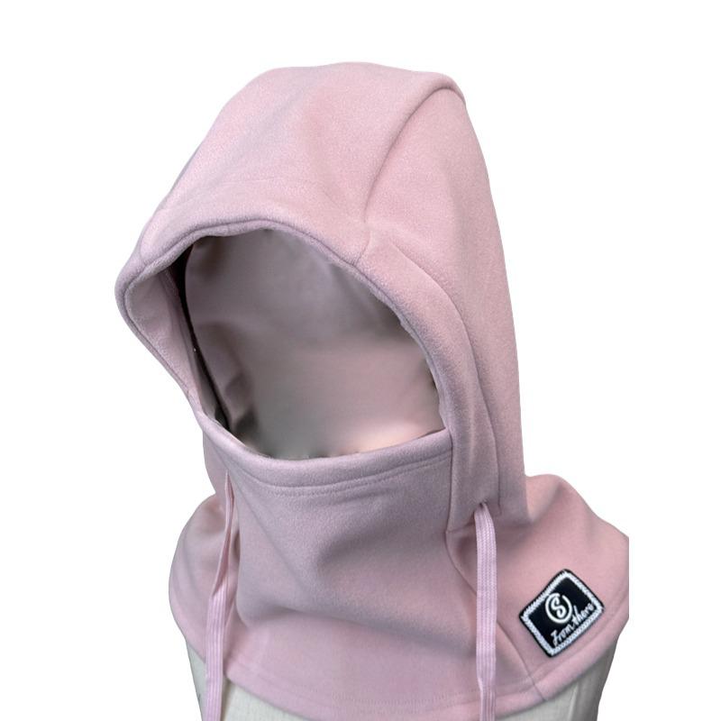Velvet Warm Pullover Hat with Integrated Face Mask and Neck Warmer - Windproof, Coldproof for Autumn/Winter Sports & Cycling
