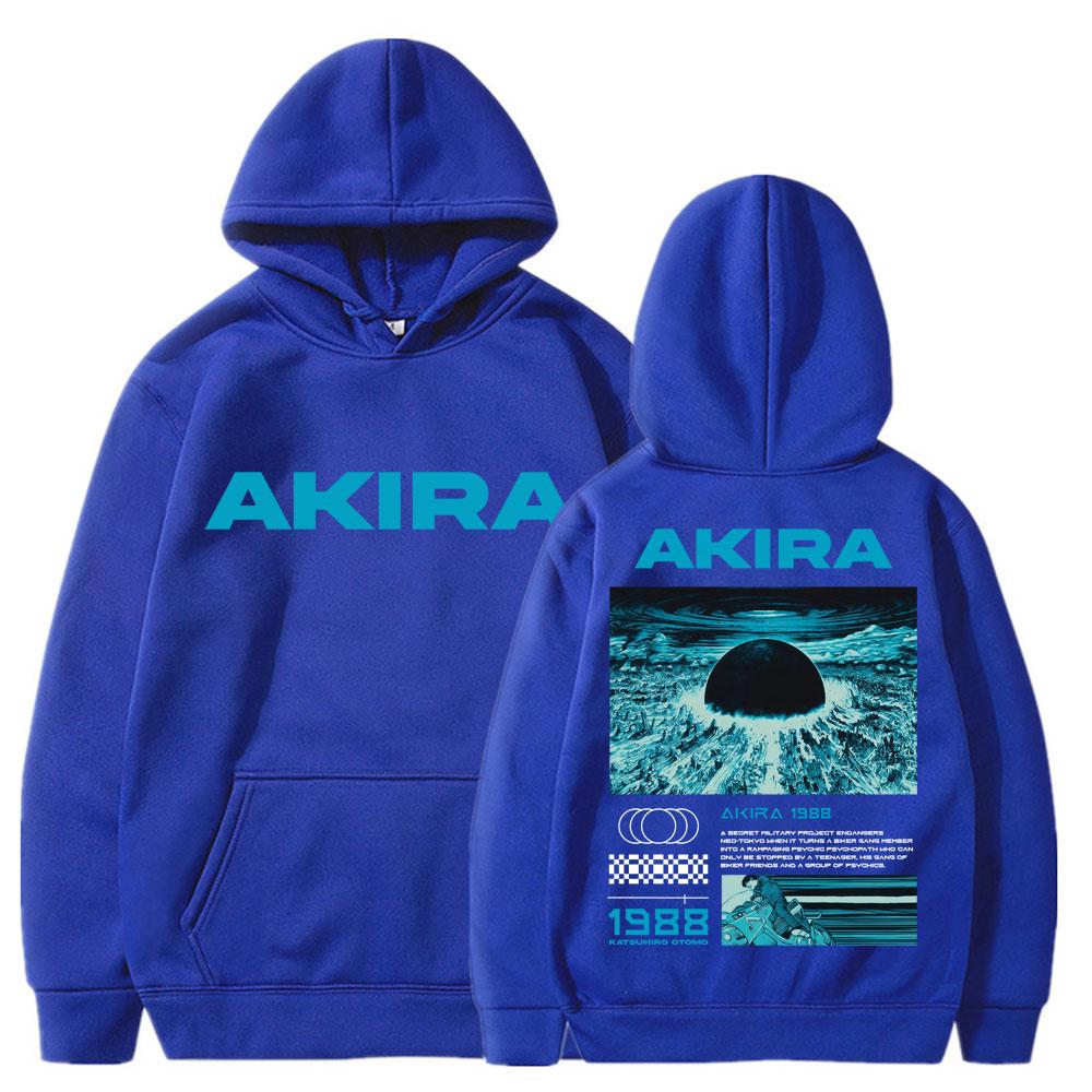 Japanese Anime New Tokyo Akira Hoodie Science Fiction Movie Retro Shotaro Kaneda Long Sleeve Fleece Loose Casual Male
