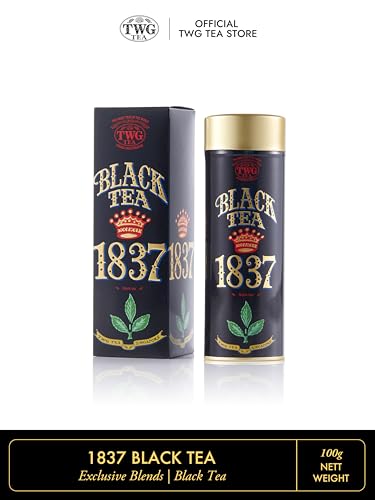 TWG Tea 1837 Black Tea | 100g Tinned Loose Tea | Signature Blend with Berry and Caramel Aromas | Tea Gift