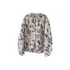 Logo All Over Print Hooded Zip Jacket Women Jackets White A11W210701F-ZA