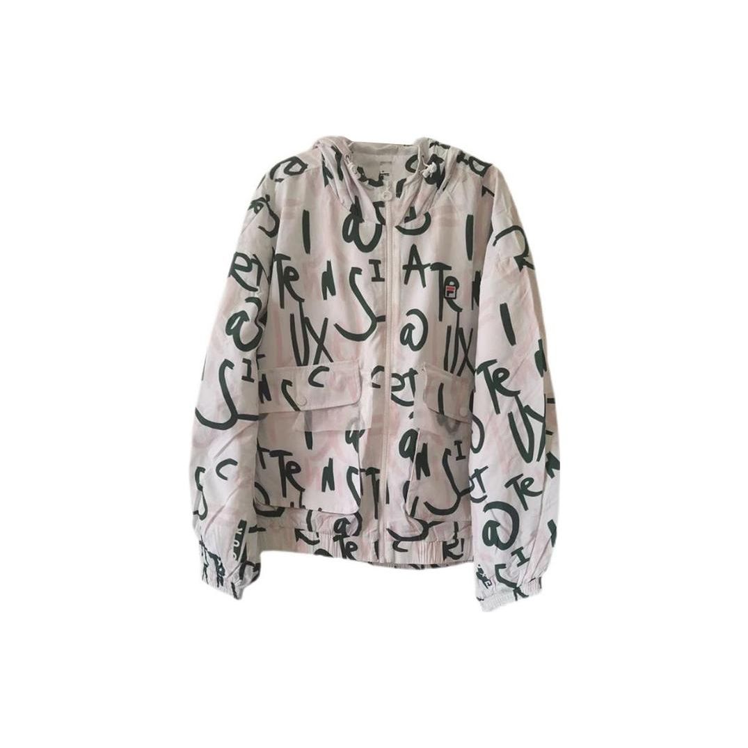 

Куртка с капюшоном и застежкой-молнией FILA Logo All Over Print Женская куртка белого цвета A11W210701F-ZA M