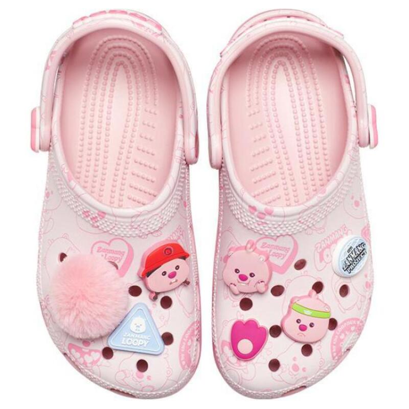 Zanmang Loopy x Crocs Classic clog stylish and comfortable hole shoes unisex pink