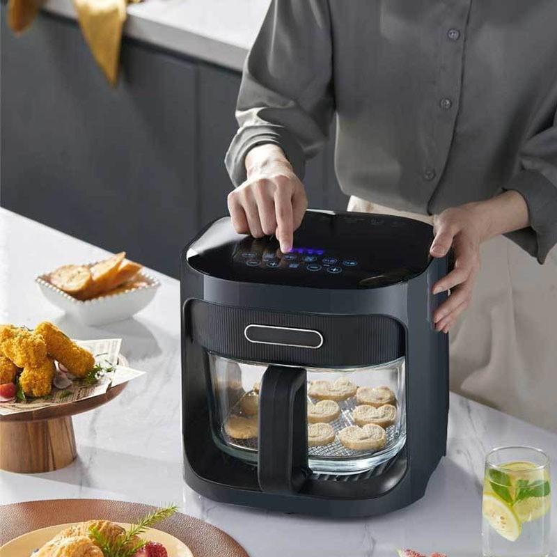 6L Large Capacity LED Digital Touch Screen Transparent New Glass Gall Bladder Air Fryer Multi-function Air Fryer
