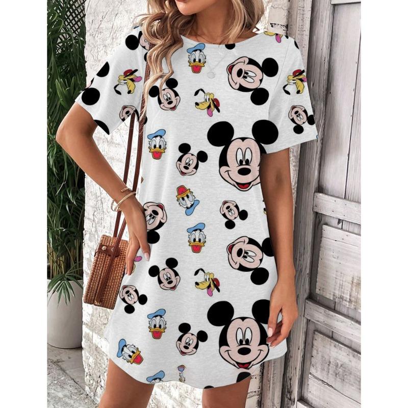 2025 Summer Animal Printed Dress Women's Short Sleeved Beach Sunwear Elegant Casual Party Dress