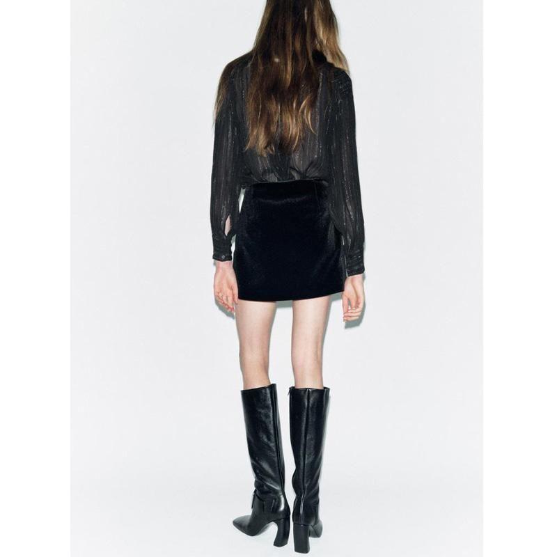 Fall and Winter New Women's Clothing Retro Loose Metallic Thread Long Sleeves Round Neck Bowknot Shirt 7521259