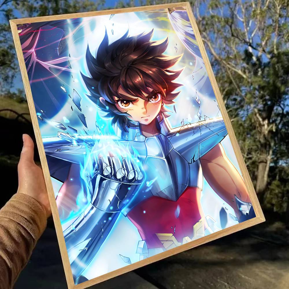 Anime S-Saint Seiya Poster Waterproof Wall Art Sticker For Bar Living Room Vintage Room Decor High Quality Print Gift