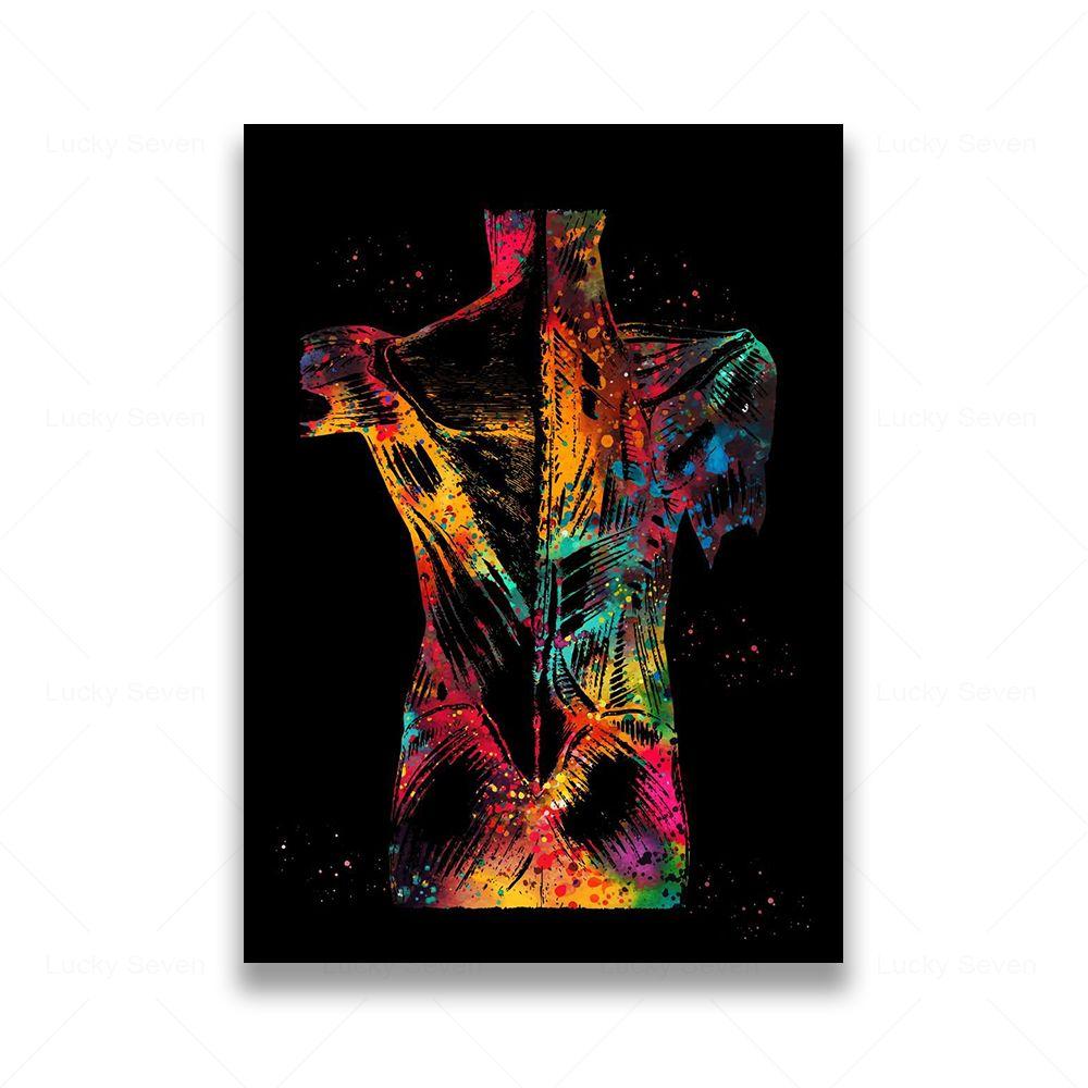 Anatomia Umana Muscoli DNA Neuro Arte Murale Pittura su Tela Poster e Stampe Mappa del Corpo Immagini Murali Educazione Medica Decorazione per la Casa