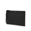 Daks Black Leather Dd Logo Pattern Large Clutch Bag Dbba2f466bk