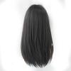 Long Black Straight Hair Wig With Bangs Synthetic High Density Long Hair Wig For Women