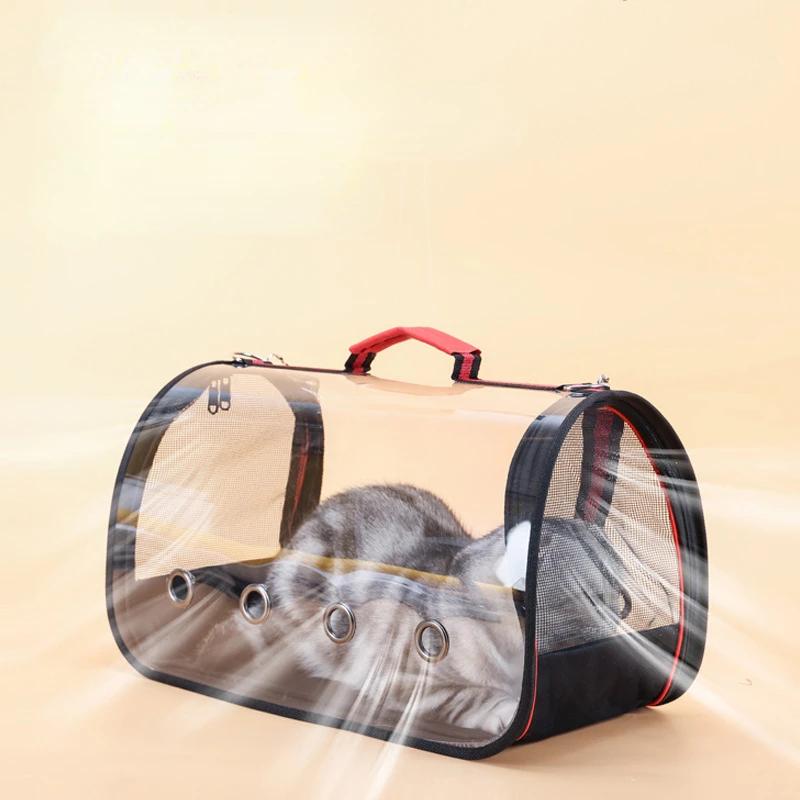 Portable Clear Bird Parrot Transport Cage Breathable Bird Carrier Travel Bag Small Pet Rabbit Guinea Pig Chinchilla Outdoor Bag